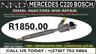 Mercedes C220 Bosch Diesel Fuel Injectors