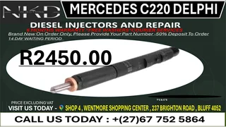 Mercedes C220 Delphi Diesel Fuel Injectors