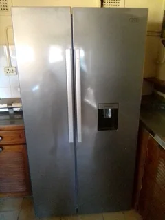 Like New Defy Side By Side Stainless Steel Fridge