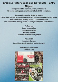 Grade 12 History textbooks