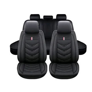 5Pcs Of Universal PU Leather Car Seat Cover (black)