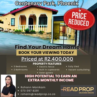 Reduced!!! 3 Bedroom House For Sale In Centenary Park, Phoenix