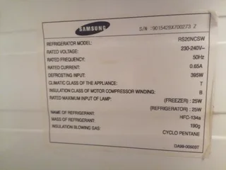 Samsung white fridge/ freezer double door.