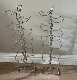 Premier Houseware 2 x 12 Bottle Wine Rack Chrome