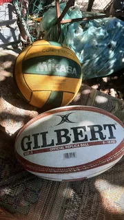 Gilbert rugby ball and volleyball