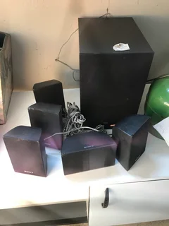 Sony subwoofer plus 5 small speakers