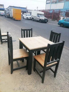 Restaurant wooden chairs and table