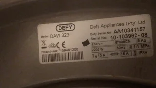 Defy Automaid 600 washing machine ( front loader)