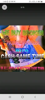 Broken Fridge Freezer With Cash