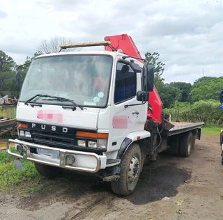 Fuso 15-253 Rollback Crane Truck For Sale.