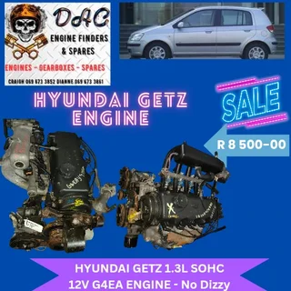 Hyundai Getz 1.3l &#34;sohc&#34; 12v G4ea