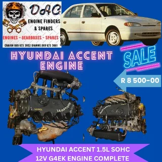 Hyundai Accent 1.5l &#34;sohc&#34; 12v G4ek Engine