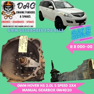 Gwm Hover H5 2.0l 5 Speed 2x4 Manual Gearbox Gw4d20