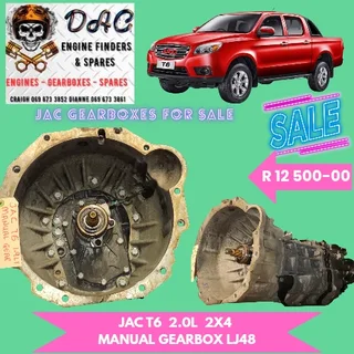 Jac T6 2.0l 2x4 Manual Gearbox Lj48