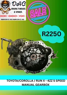 Toyota/ Corolla/ Run X - 4zz 5 Speed Manual Gearbox