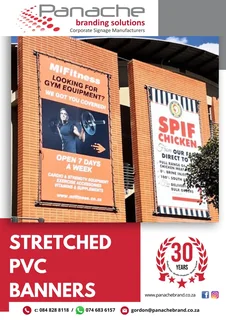 Corporate signage, billboards, banners, shop front stickers, sandblasting, we do it all