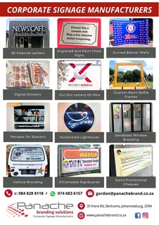 Banners. Light boxes. Domed resin stickers.  Name badges and more