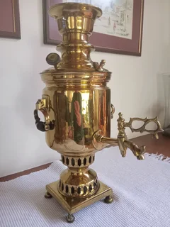 Russian Emperial-era Brass Samovar