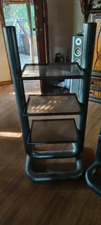 metal tinted glass shelfs