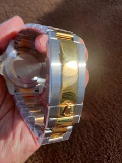 Rolex Submariner Two Tone Mens Automatic Watch Black Dial