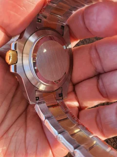 Rolex Submariner Two Tone Mens Automatic Watch Black Dial