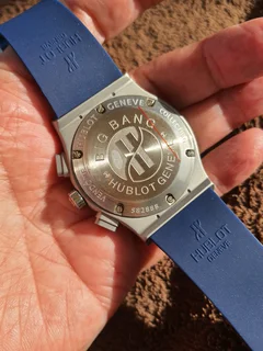 Hoblot Classic Fusion Mens Chronograph Watch Blue Dial