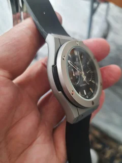 Hublot Classic Fusion Mens Chronograph Watch Black Dial