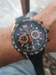 Tag Heuer Carrera 01 Mens Chronograph Watch Skeleton Dial