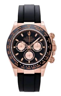 Rolex Daytona Mens Automatic Watch Rose Gold Black Dial