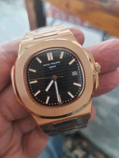 Patek Philippe Nautilus Mens Automatic Watch Rose Gold