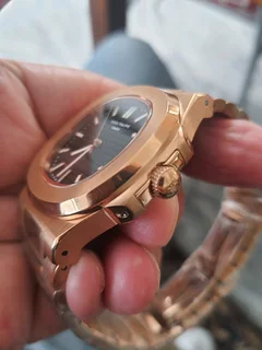 Patek Philippe Nautilus Mens Automatic Watch Rose Gold