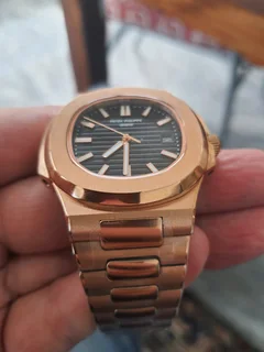 Patek Philippe Nautilus Mens Automatic Watch Rose Gold