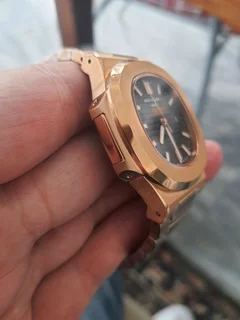 Patek Philippe Nautilus Mens Automatic Watch Rose Gold