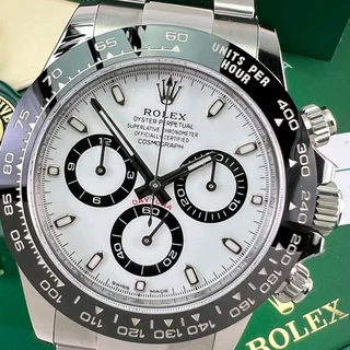 Rolex Daytona Mens Automatic Watch White Panda Dial