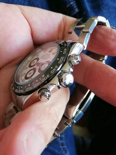 Rolex Daytona Mens Automatic Watch White Panda Dial