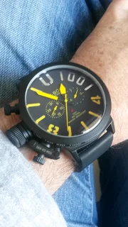 U-boat Classico Italo Fontana Mens Automatic Watch Black/Yellow