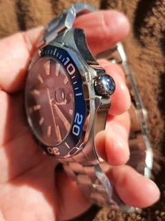 Tag Heuer Aquaracer Mens Automatic Watch Sunburst Blue latis dial