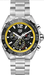 Tag Heuer F1 Mens Chronograph Watch Quartz Chronograph Checkered flag dial