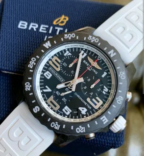 Breitling Endurance Pro 44mm Mens Sports Chronograph Watch Black with White