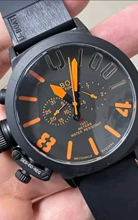 U-boat Classico Italo Fontana Mens Automatic Watch Black/Orange