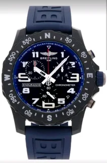 Breitling Endurance Pro 44mm Mens Sports Chronograph Watch Black with Blue Dial
