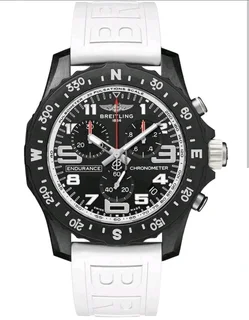 Breitling Endurance Pro 44mm Mens Sports Chronograph Watch Black with White