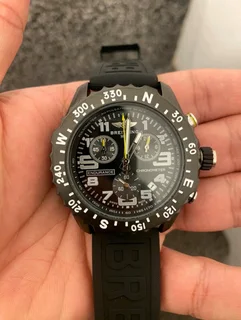 Breitling Endurance Pro 44mm Mens Sports Chronograph Watch Black on Black