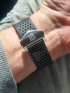 Tag Heuer Carrera 01 Mens Chronograph Watch Skeleton Dial Rubber strap