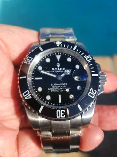 Rolex Submariner Mens Automatic Watch Black Dial