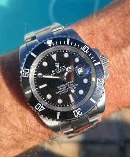 Rolex Submariner Mens Automatic Watch Black Dial