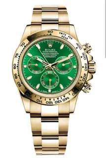 Rolex Gold Daytona Mens Automatic Watch Green Dial
