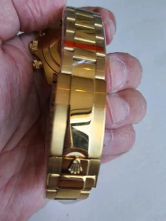 Rolex Gold Daytona Mens Automatic Watch Green Dial