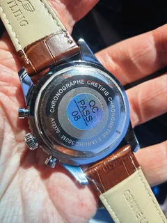 Breitling Navitimer Mens 46mm Chronograph Watch Blue Panda Dial