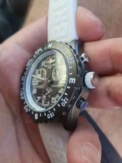 Breitling Endurance Pro 44mm Mens Sports Chronograph Watch Black with White Rubber Strap